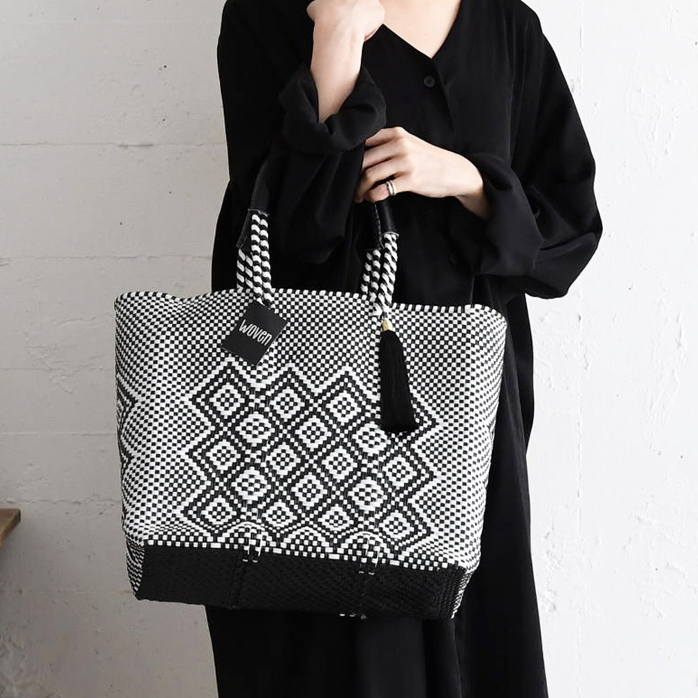 ウーヴン　バスケットバッグ　ミドルサイズ 楽天市場】【再入荷】WOVEN ウーヴン Middle Tote ミドルトート