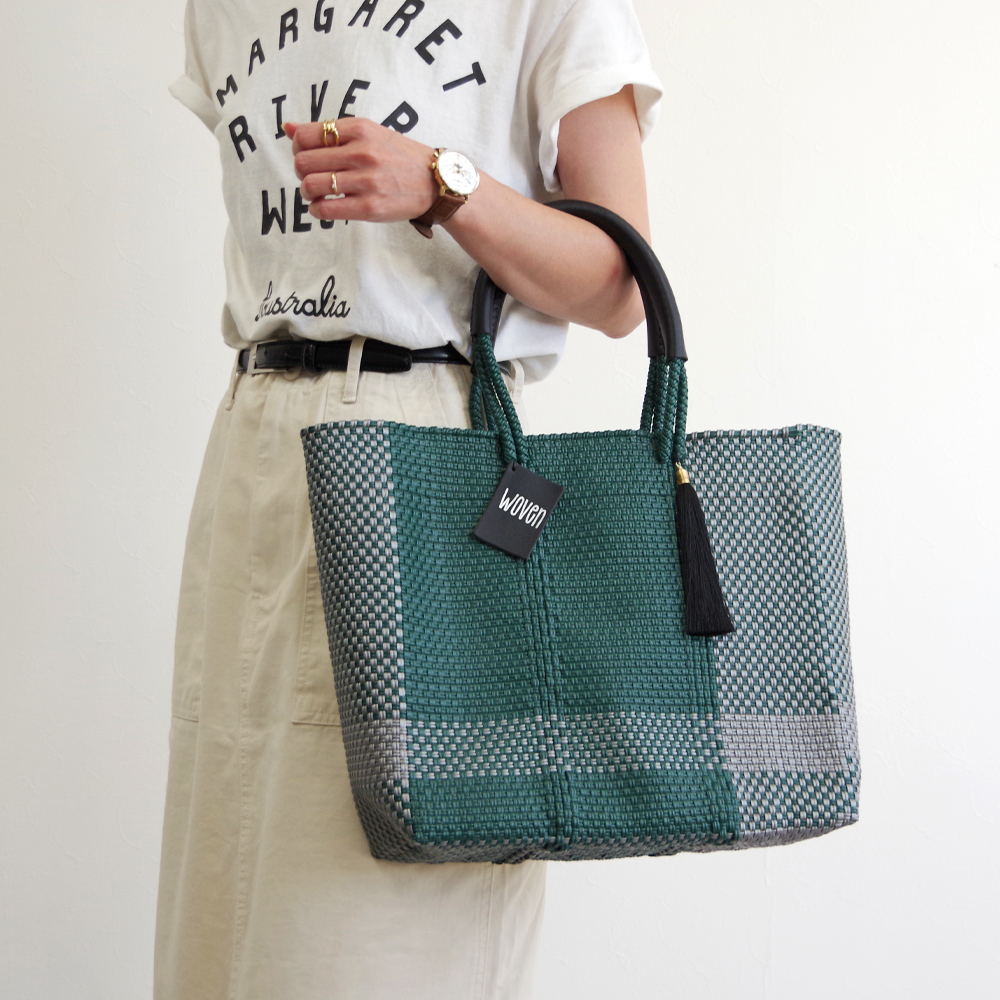 ウーヴン　バスケットバッグ　ミドルサイズ 楽天市場】【再入荷】WOVEN ウーヴン Middle Tote ミドルトート