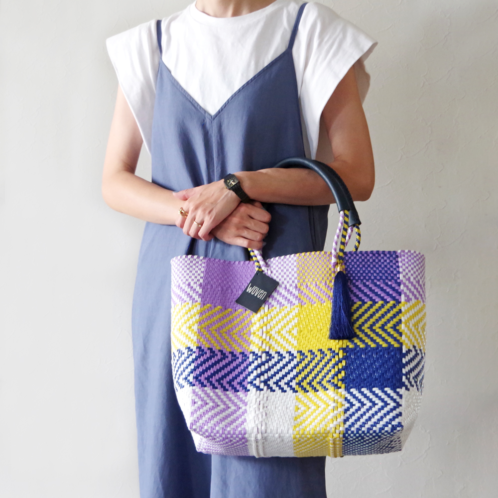 【新色追加】WOVEN ウーヴン Middle Tote ミドルトートメキシコ製 バスケットバッグ ミドルサイズ メルカドバッグ かごバッグ マルシェバッグ トートバッグ | WOVEN | 13