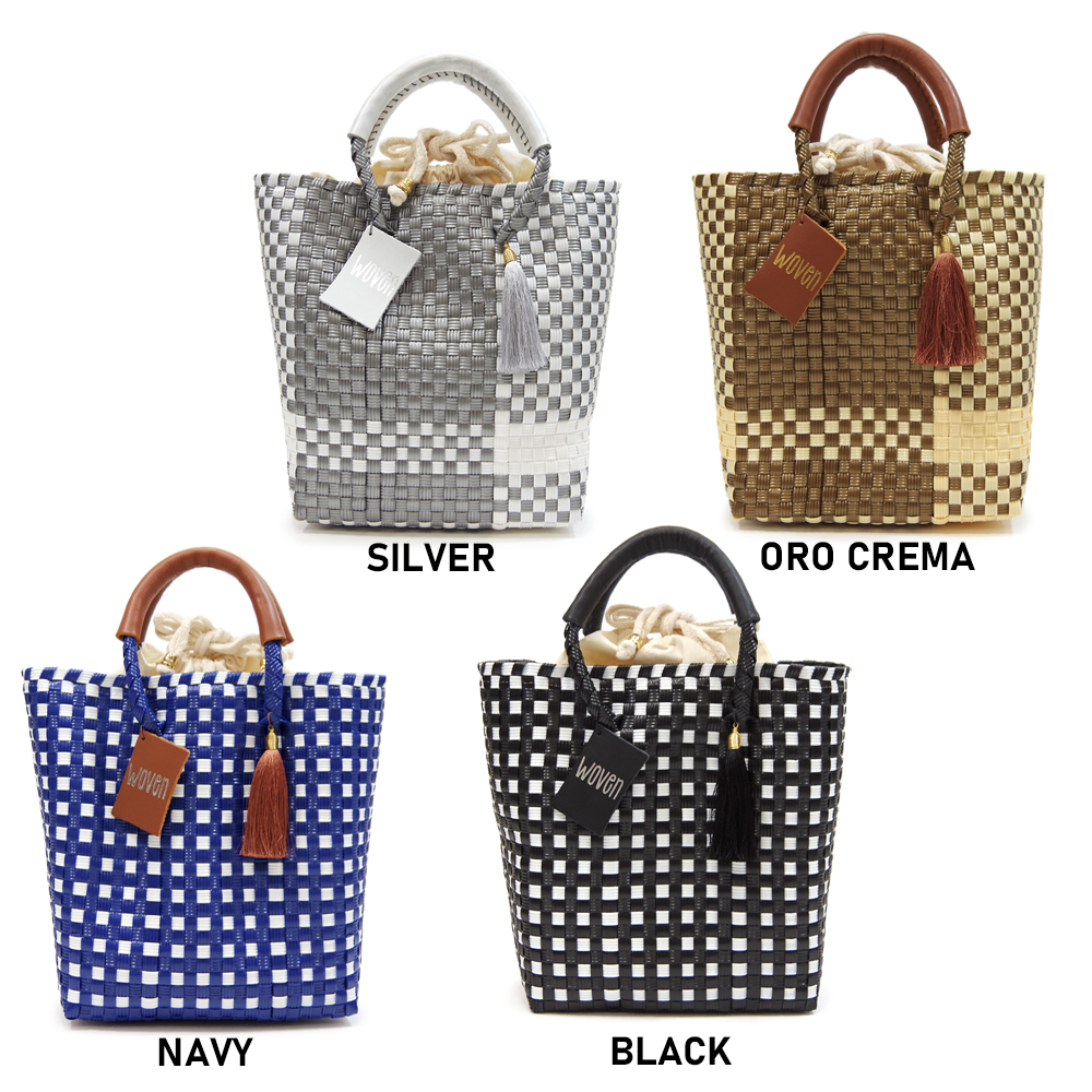 WOVEN (ウーヴン)カゴバッグ ミニバッグ レザーハンドル ミニトート WOVEN 【WOVEN ウーヴン】Mini Tote ミニトート ミニトート