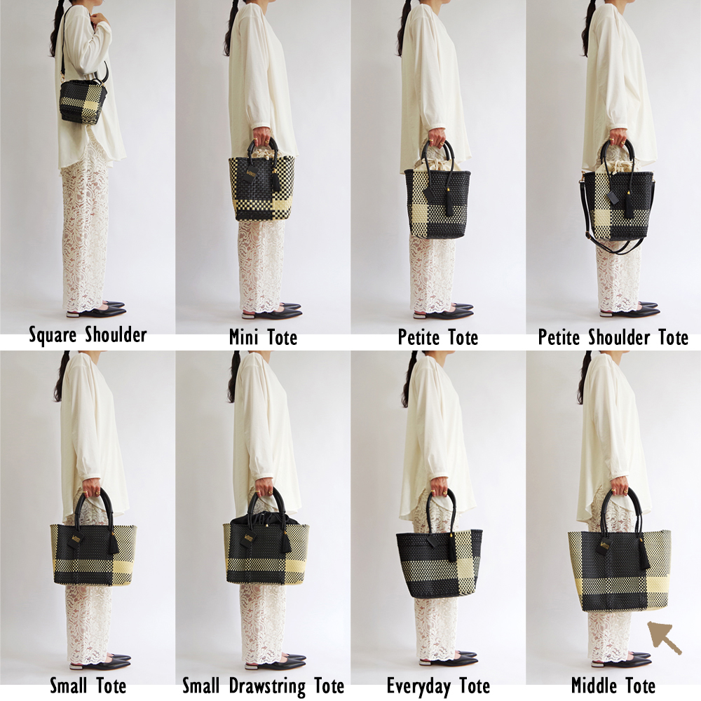 【新色追加】WOVEN ウーヴン Middle Tote ミドルトートメキシコ製 バスケットバッグ ミドルサイズ メルカドバッグ かごバッグ マルシェバッグ トートバッグ | WOVEN | 38