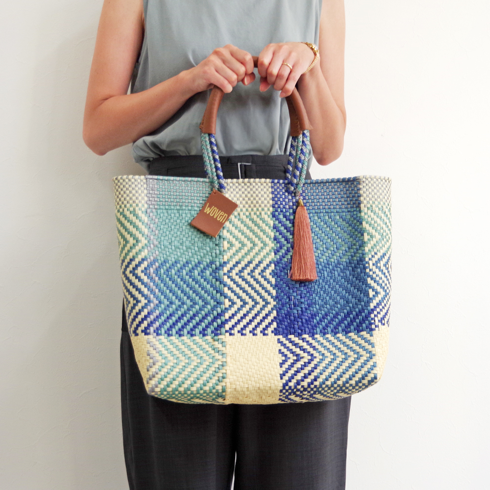 【新色追加】WOVEN ウーヴン Middle Tote ミドルトートメキシコ製 バスケットバッグ ミドルサイズ メルカドバッグ かごバッグ マルシェバッグ トートバッグ | WOVEN | 19