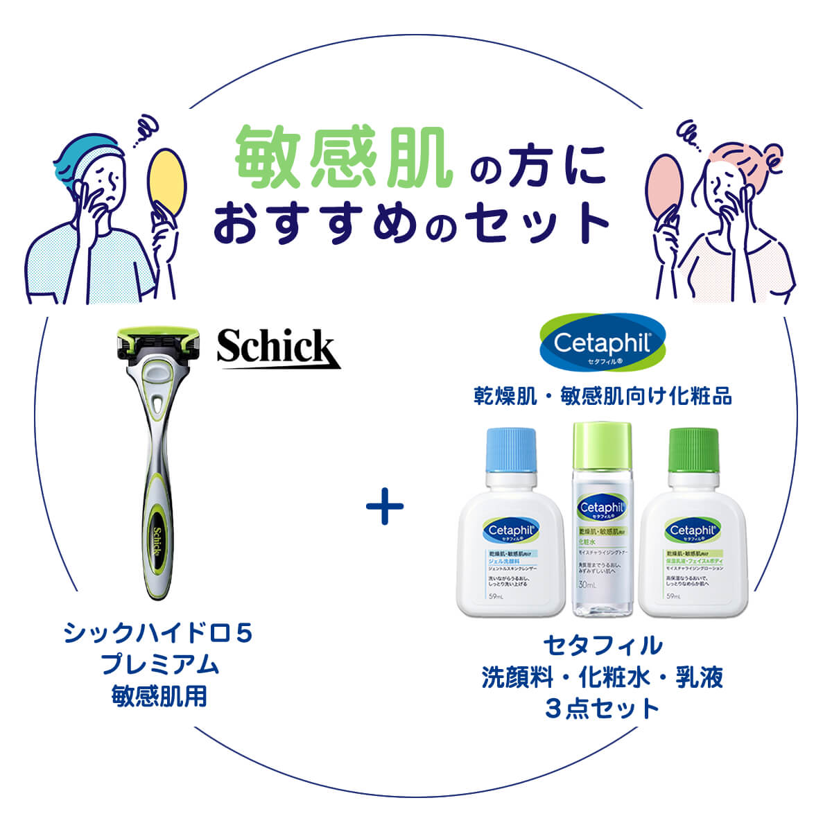 シック ハイドロプレミアム 敏感肌用 スキンケアセット 脱毛 ユニ
