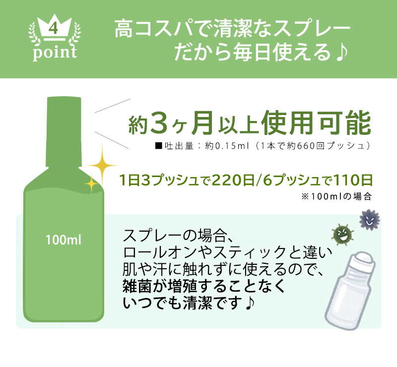 清潔なスプレー