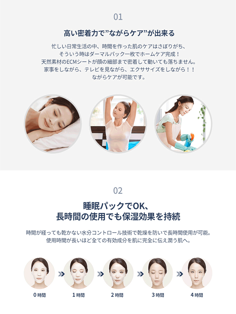 正規販売代理店品 Dermall matrix ダーマルマトリックス Facial Dermal-Care Mask フェイシャル ダーマル ケア  マスク ドモル睡眠パック