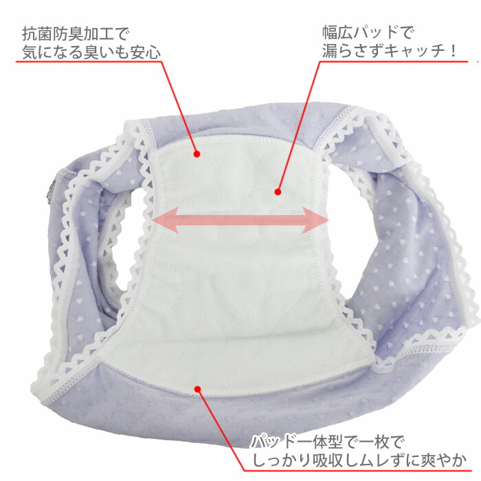 日本製 抗菌・防臭 さわやか吸収ショーツ 綿混 西川合繊 32065 30cc対応