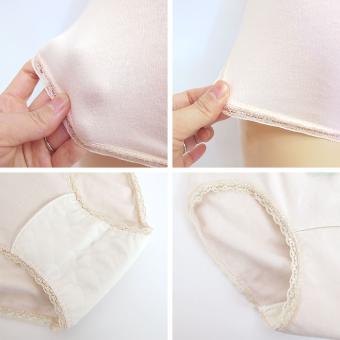 日本製 抗菌・防臭 さわやか吸収ショーツ うるおい機能付き 綿100％綿混 西川合繊　37774　30cc対応