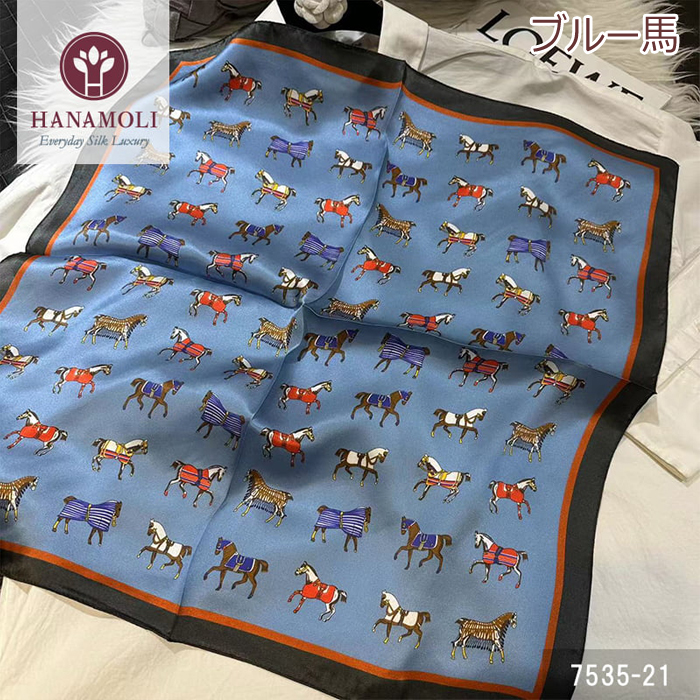 サテンプチスカーフ HANAMOLI[7535] シルク100% 絹 紫外線対策 シルク小物 新作 ...
