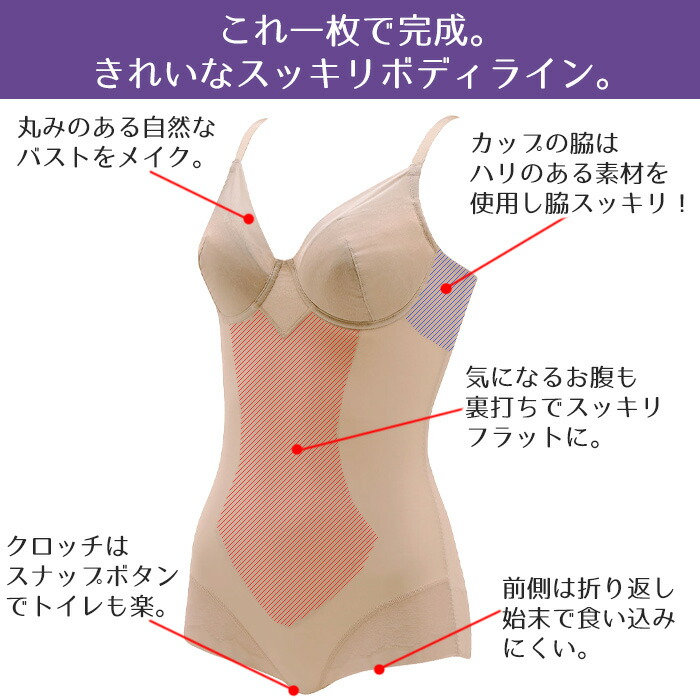 Wacoal ワコール　ミディアム　ボディスーツ　ARA420　レースなし