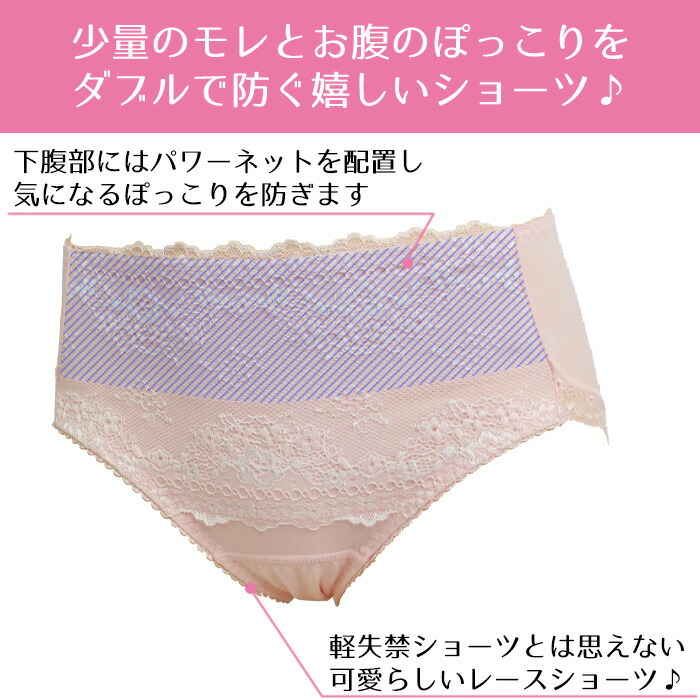 お悩みちょっと「プラス」軽失禁ショーツ 送料無料 綿混ショーツ 尿漏れショーツ 激安 セール