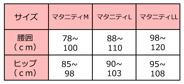 サイズ表