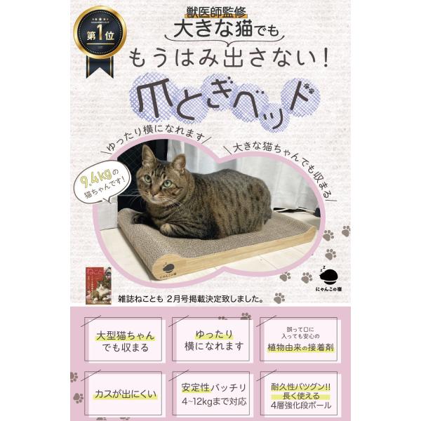 大きな猫 ぽっちゃり猫でもはみ出さない 猫 爪とぎ つめとぎ