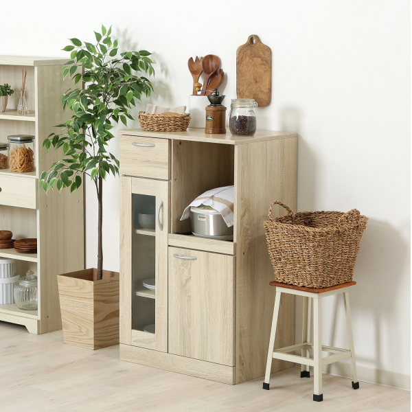 キッチンボード 70689 ホワイトオーク 食器棚 キャビネット キッチン