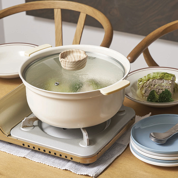 Kakusee（カクセー） 正規販売店 送料無料 セラミック深型両手鍋 24cm