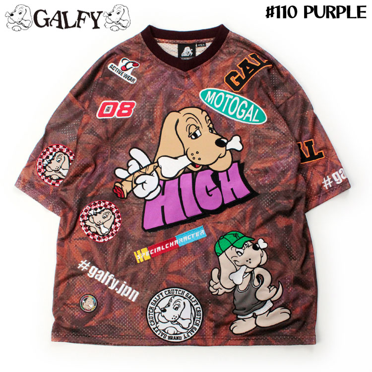 GALFY（ガルフィー） ワッペンだらけでハイになってる 半袖Tシャツ