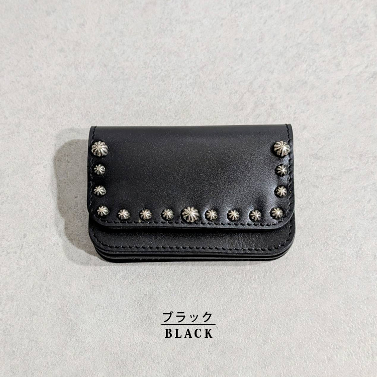 エッジライン USA スタッズ ミニウオレット 】日本製 正規 栃木レザー