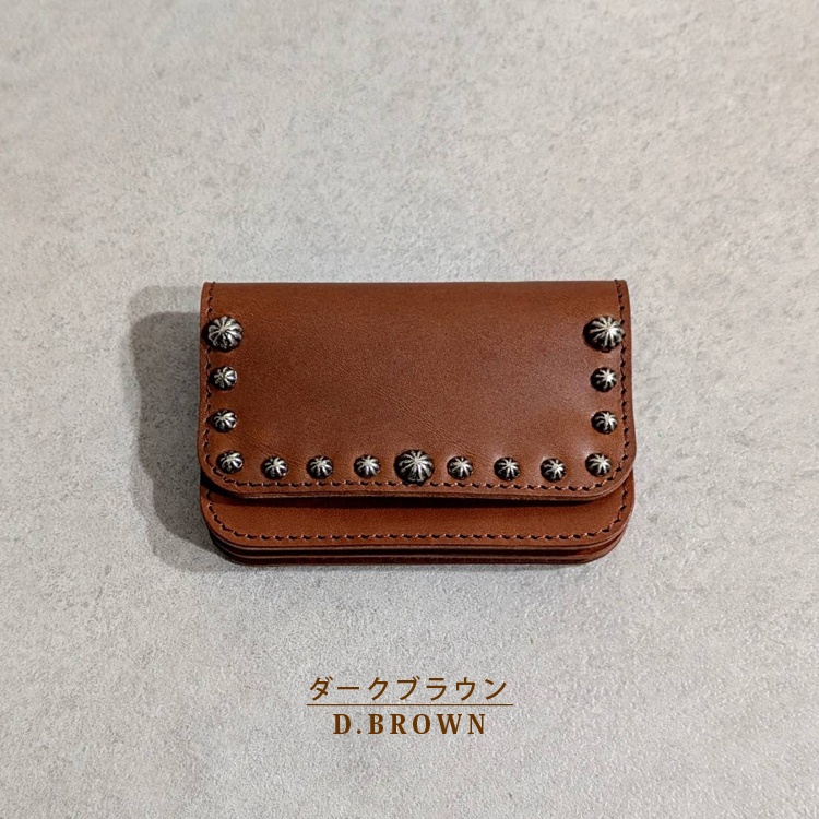 エッジライン USA スタッズ ミニウオレット 】日本製 正規 栃木レザー