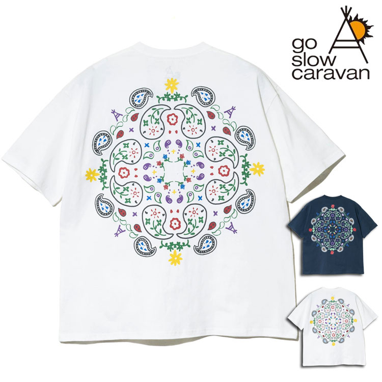 go slow caravan（ゴースローキャラバン） ペイズリー柄 刺繍ポケット