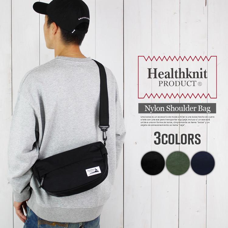 ナイロン ショルダーバッグ 斜めがけバッグ ミニショルダー Healthknit ヘルスニット 撥水 自転車 ボディバッグ 新生活 誕生日 プレゼント