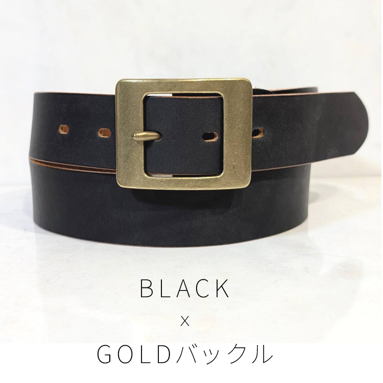 日本製 本革 ベルト】 茶芯 レザー 幅広 3.3cm 牛革 真鍮バックル 無垢