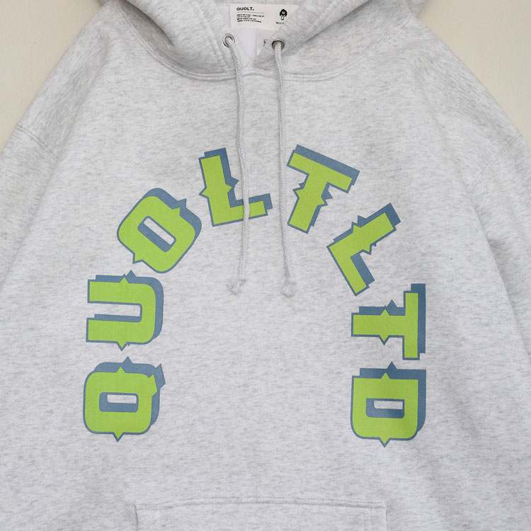 クオルト 裏起毛 プリント パーカ 長袖 スウェットパーカー リラックス