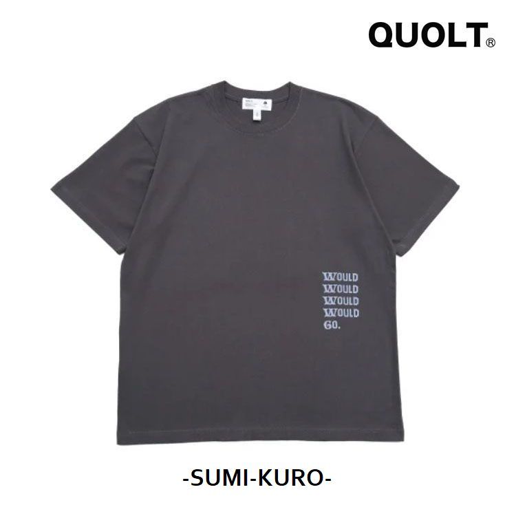 QUOLT 半袖 Tシャツ クオルト メンズTシャツ 半袖Tシャツ WOULD-GO TEE SUMI-KURO スミクロ M L XL 通勤 通学 旅行 フェス プレゼント｜rankutsudou｜02