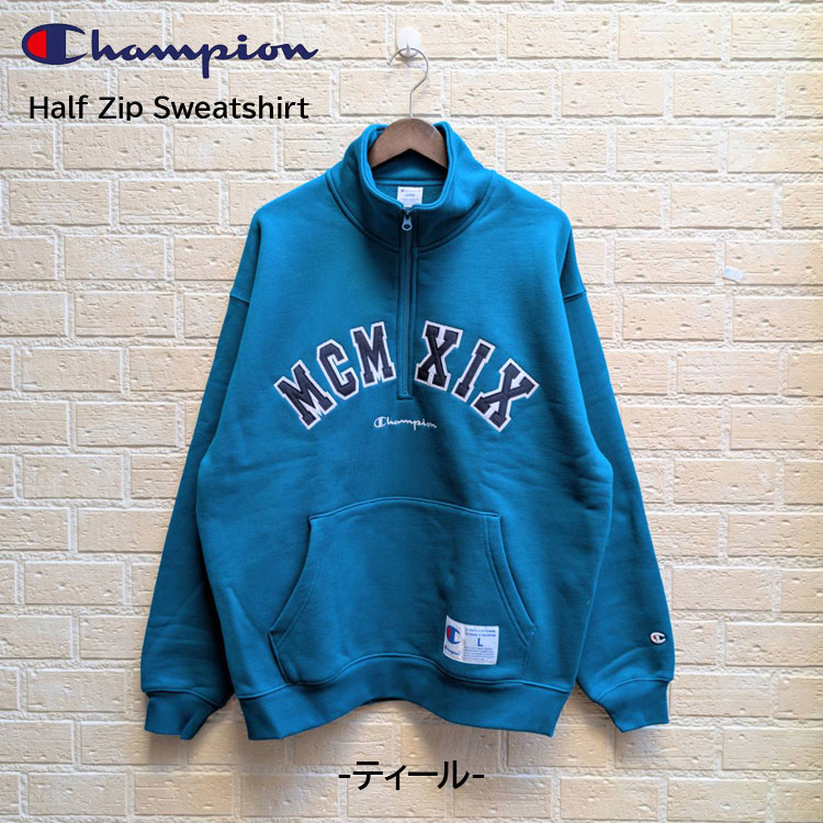 30％OFF】Champion （チャンピオン） ハーフジップ スウェットシャツ