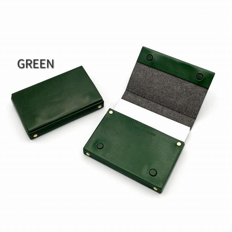 フタを引っ張るだけ】本革 ポップアップ 名刺入れ 日本製 姫路レザー