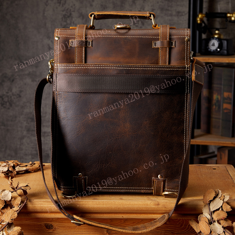 新品 A4 本革 フルレザー リュック バックパック ショルダー レザー バッグ 山羊革 ゴートレザーリュックサック ショルダーバッグ 本革 バッグ 本