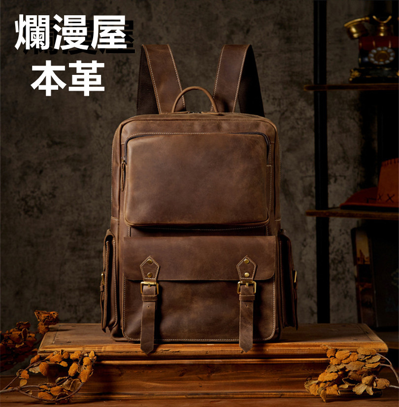 ☆新品☆ リュック ビジネスリュック 本革 デイバッグ メンズ