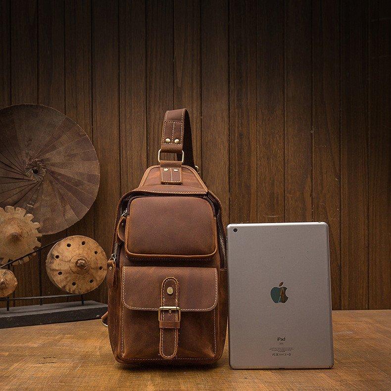 メンズバッグ ボディバッグ 本革 縦型 2way 斜め掛け ショルダーバッグ