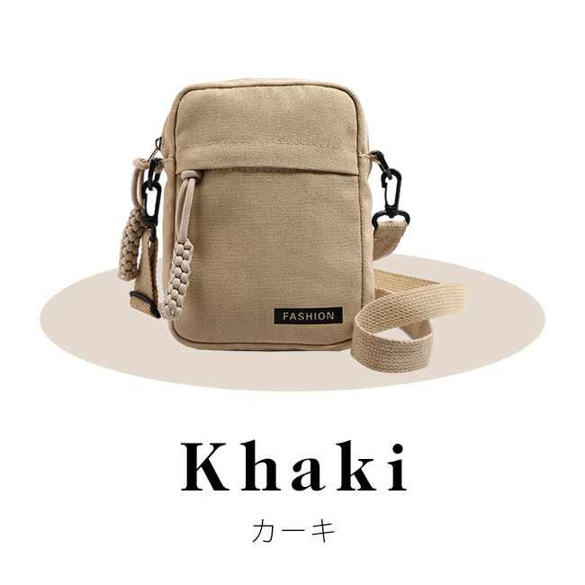 スマホポーチ キャンバス ショルダーバッグ ポシェット スマホショルダー 鞄 レディース メンズ ミニバッグ 縦型 斜め掛け 肩掛け 軽量 爆買 | ブランド登録なし | 03