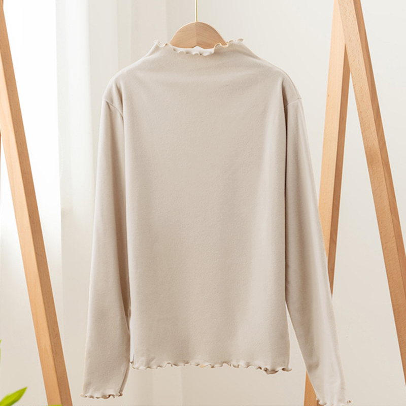 【2点買うと20%OFF】裏起毛 カットソー 重ね着 インナー 秋冬 透け感 2タイプ ニット タートルネック あったか レディース 長袖 トップス フリルネック 爆買 | ブランド登録なし | 05