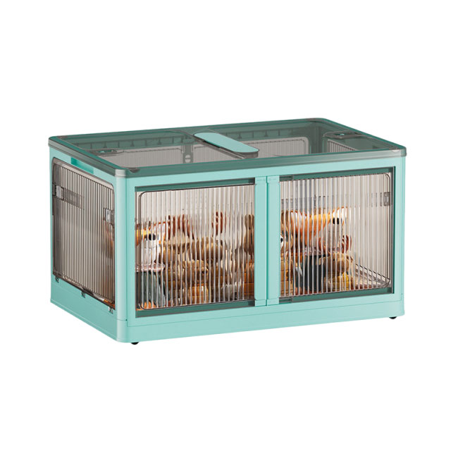 収納ボックス 折りたたみ 大きめサイズ 5面開閉 前面両開き開閉 衣装布団 収納ケース 組立簡単 キャスター付き コンテナー プラスチック 積み重ね おしゃれ 爆買 | ブランド登録なし | 04