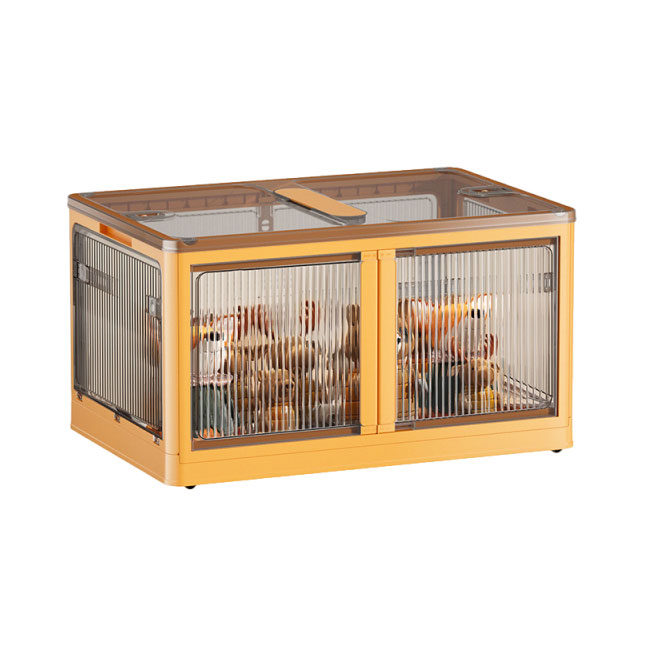 収納ボックス 折りたたみ 大きめサイズ 5面開閉 前面両開き開閉 衣装布団 収納ケース 組立簡単 キャスター付き コンテナー プラスチック 積み重ね おしゃれ 爆買 | ブランド登録なし | 05