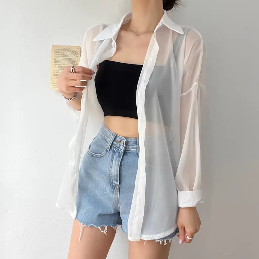 ブラウス シャツ シャドーストライプシアーシャツ レディース AMERICAN HOLIC ブラウス シャツ シャドーストライプオーバー