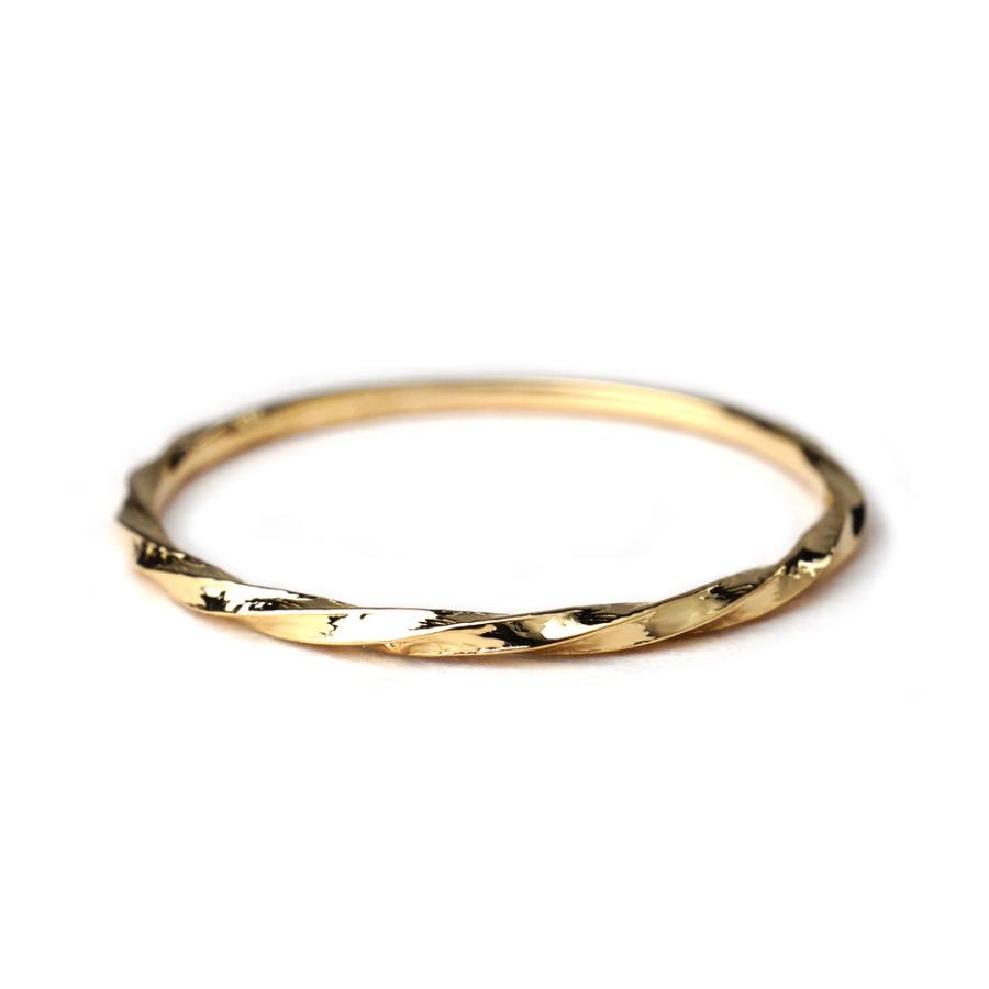 K18 hineri リング 糸の様な極細ひねりデザインは、手の動きにあわせてキラキラ輝く K18 リング 地金 指輪 ピンキーリング 18k 18金 ゴールド  112320_HD｜rapaport｜16