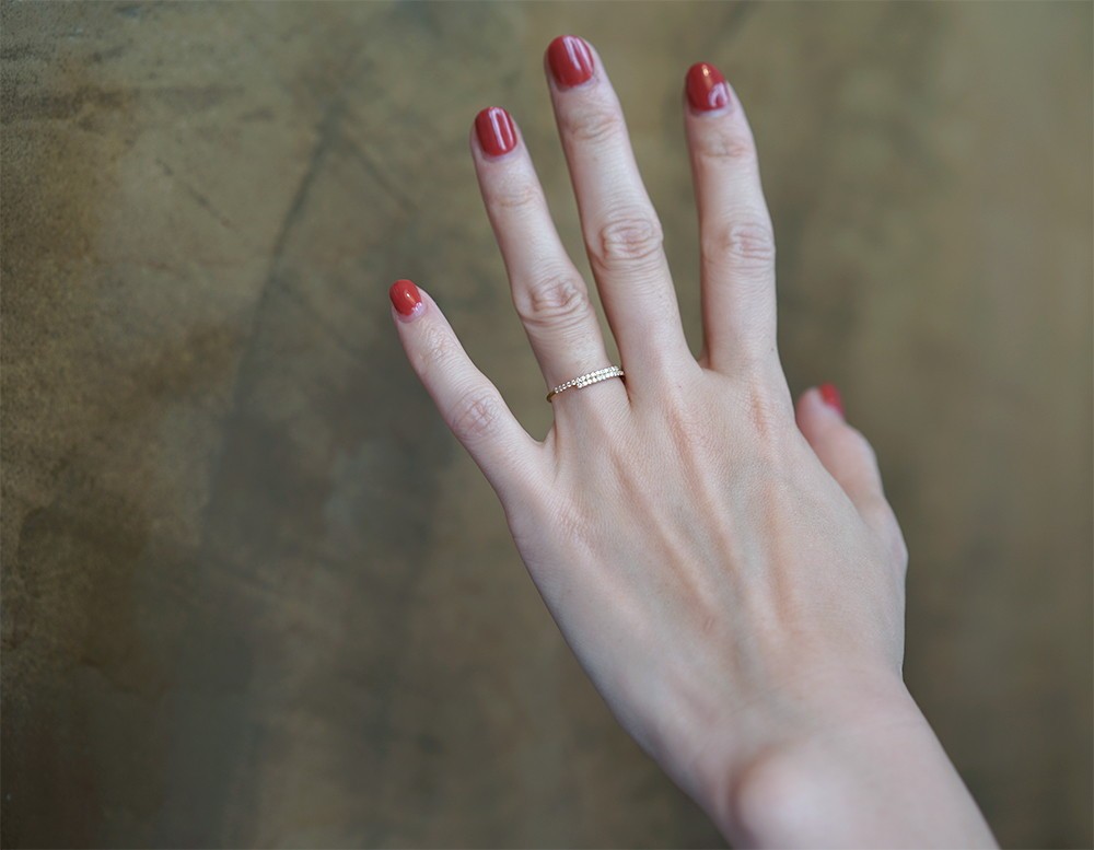 K18 クリング ダイヤモンド リング レディース 18k 18金 エタニティ