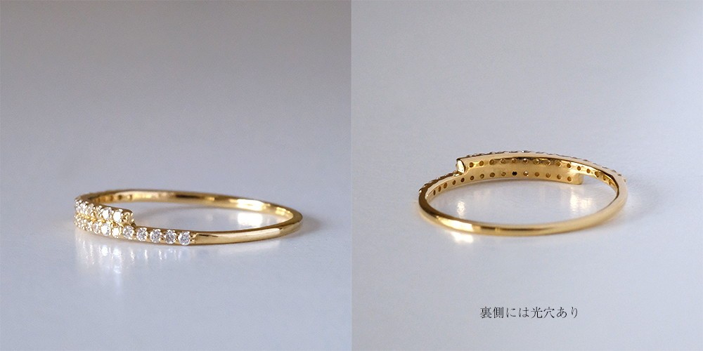 K18 クリング ダイヤモンド リング レディース 18k 18金 エタニティ
