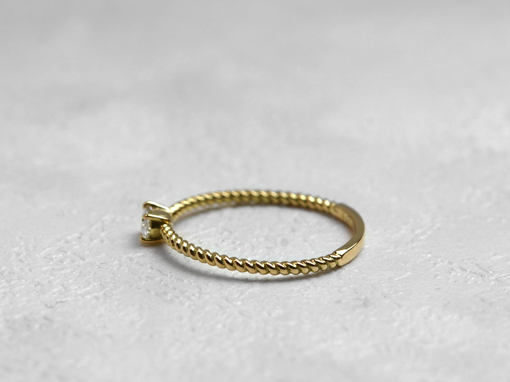 18K リング レディース 指輪 オーバル ダイヤモンド ダイヤ 18Kリング