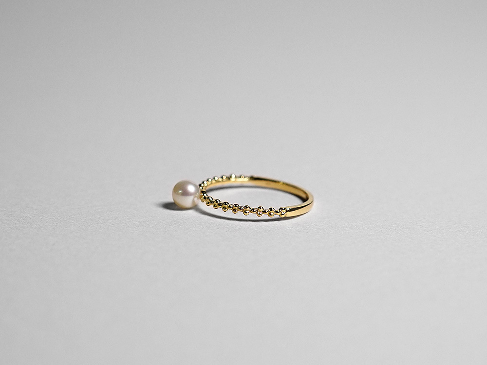 パール指輪 18K リング レディース 指輪 パール 真珠 本物 真珠指輪