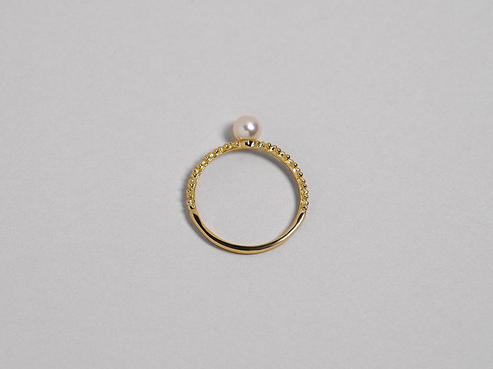 パール指輪 18K リング レディース 指輪 パール 真珠 本物 真珠指輪