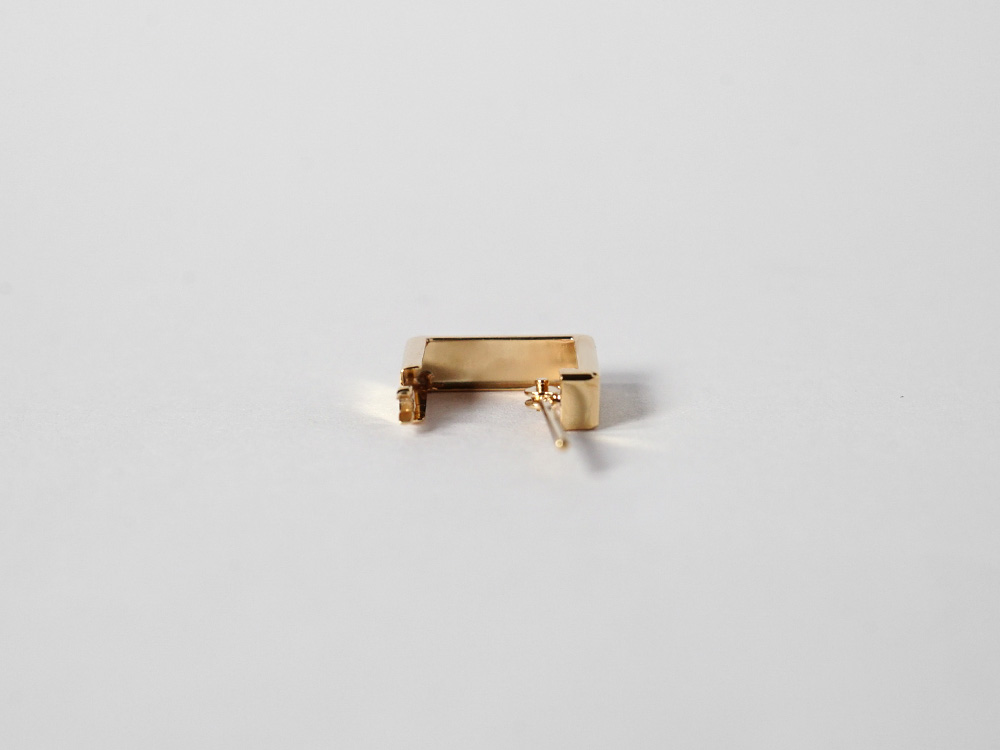 K18 シャープ フープピアス レディース 18k 18金 ゴールド プラチナ 地