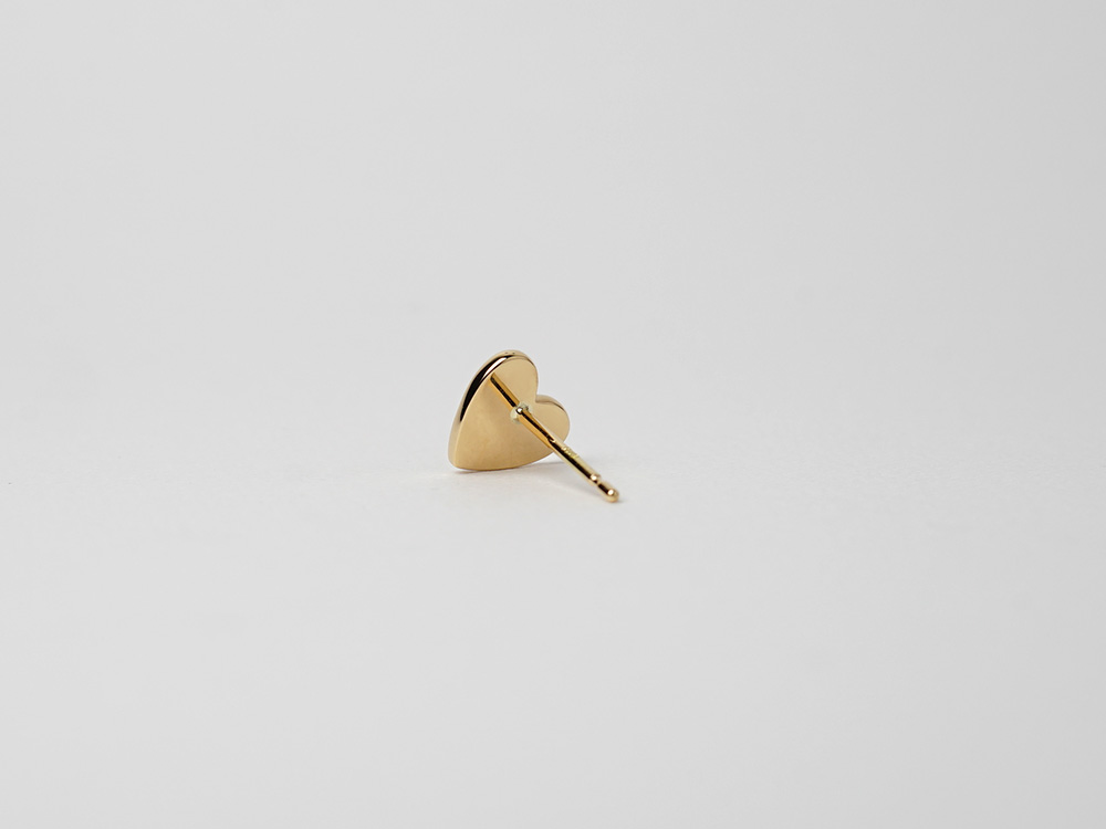 K18 シェリー ピアス ゴールド ハート ハートプレート 地金 pierce