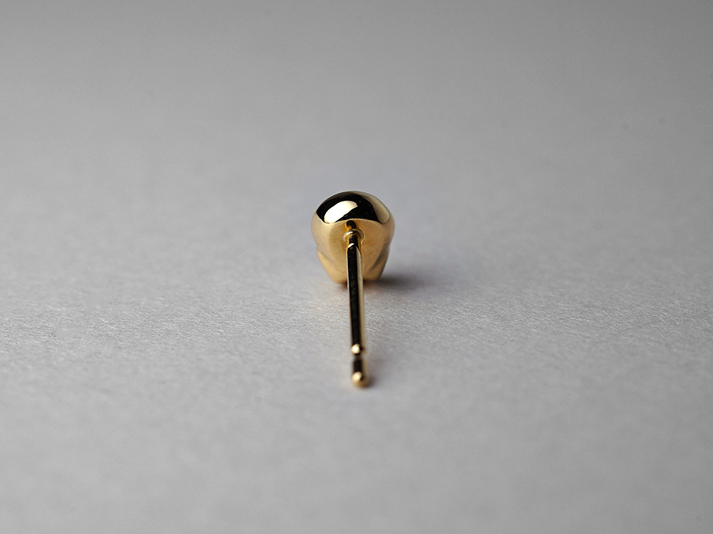 ロイヤルオーダー　18金PGスカルピアスwithダイヤ K18 ダイヤモンド ピアス カラベラ レディース ダイヤ 18k 18金