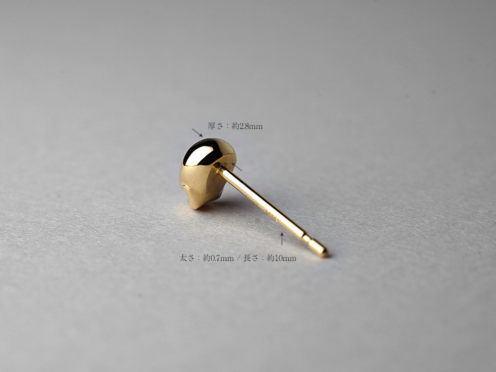 ららぷら♡【ほぼ未使用】天然 ダイヤモンド k18 ピアス 新品キャッチ付 純金 ピアス ダイヤモンド バラ 24金 片耳用 K18 キャッチナッ