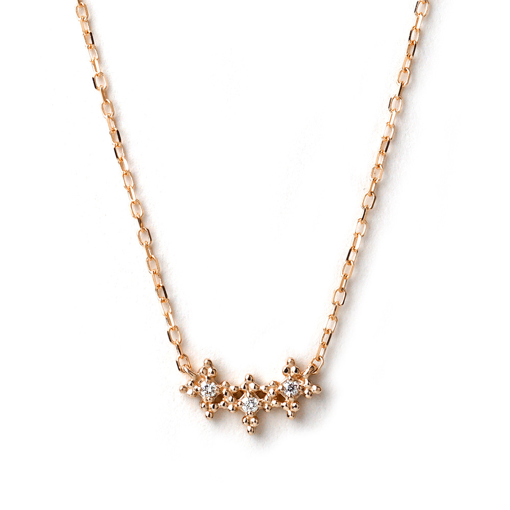 18K ダイヤモンド ハロ ネックレス 首飾り 18k ダイアモンド