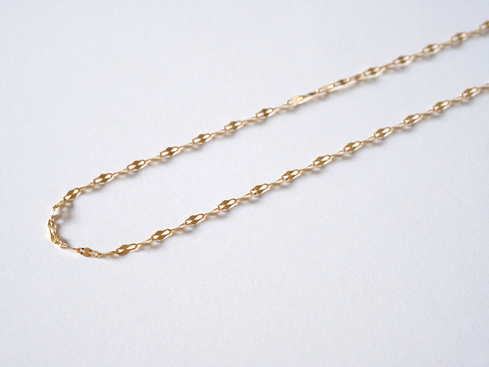 新品未使用Ｋ18エクレアゴールド ネックレス 約40cm Jewel closet by L&Co. ネックレス K18 イエローゴールド