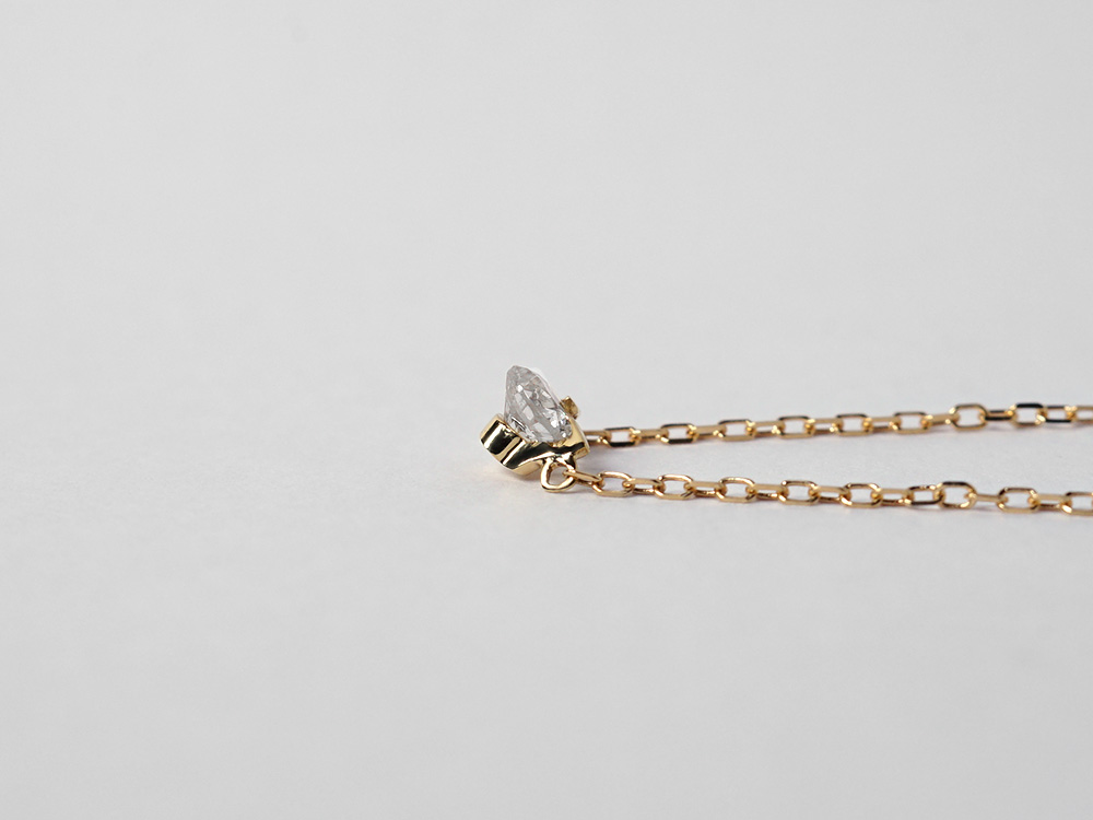 18K ステラ ダイヤモンド ネックレス 0.2ct ダイヤ 首飾り 18k