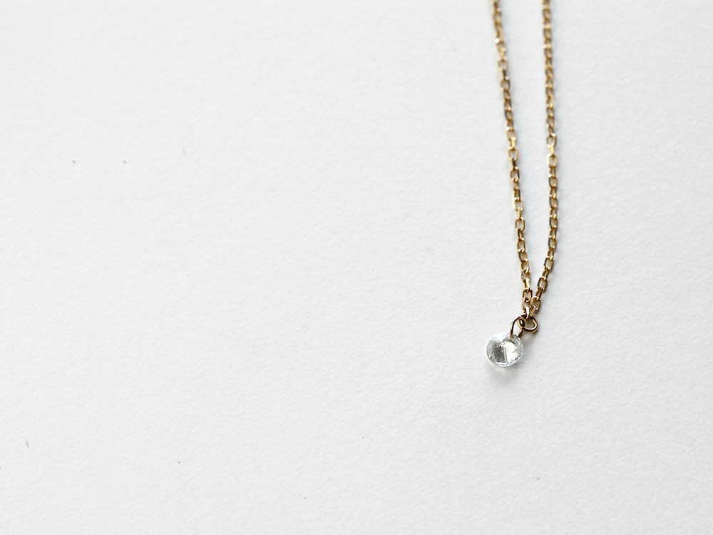 K18 一粒ダイヤモンドネックレス セール】K18 一粒ダイヤモンド ネックレス 0.1ct（ネックレス